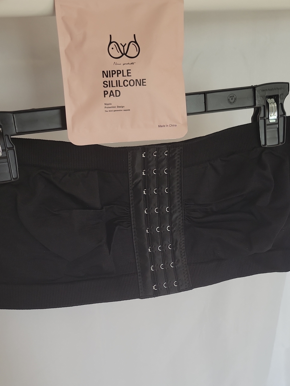 Black Strapless Bra With Silacone Pads